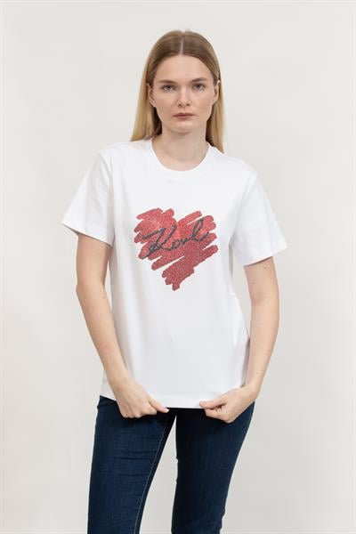 Karl Lagerfeld Kadın Bisiklet Yaka T-Shirt