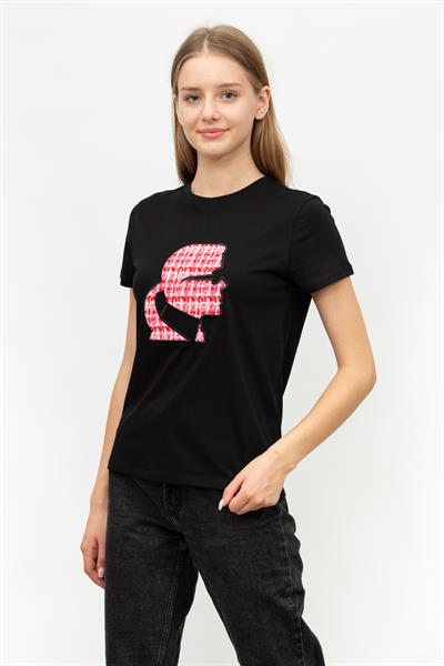 Karl Lagerfeld Kadın Bisiklet Yaka T-Shirt