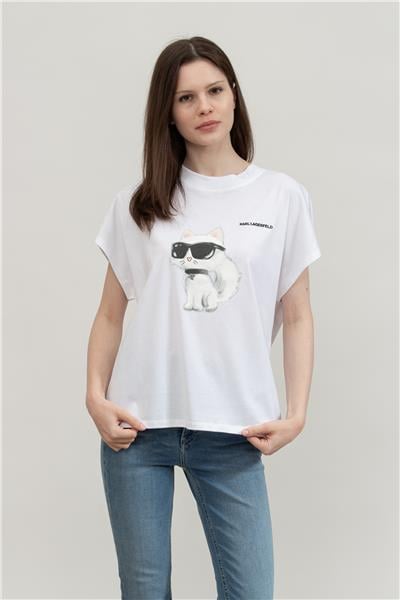 Karl Lagerfeld Kadın Bisiklet Yaka T-Shirt