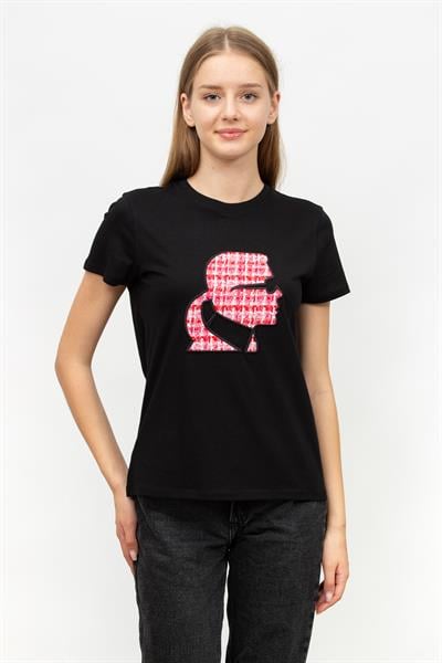 Karl Lagerfeld Kadın Bisiklet Yaka T-Shirt