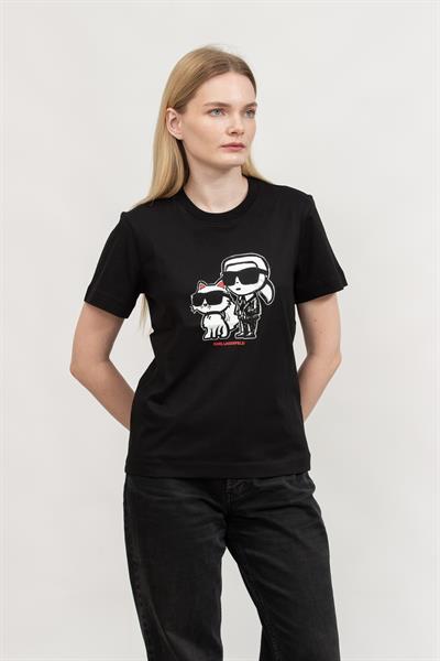 Karl Lagerfeld Kadın Bisiklet Yaka T-Shirt