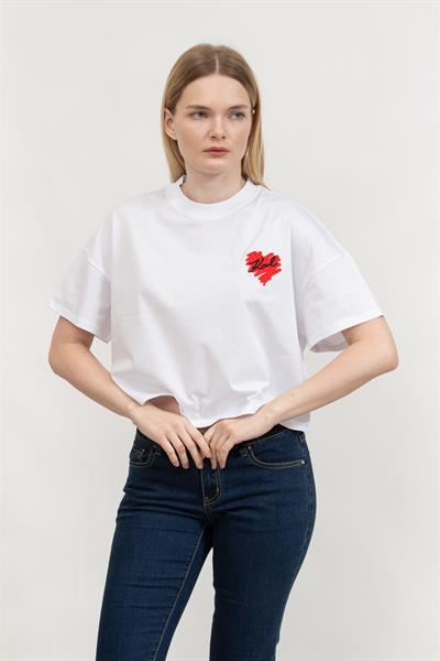 Karl Lagerfeld Kadın Bisiklet Yaka T-Shirt