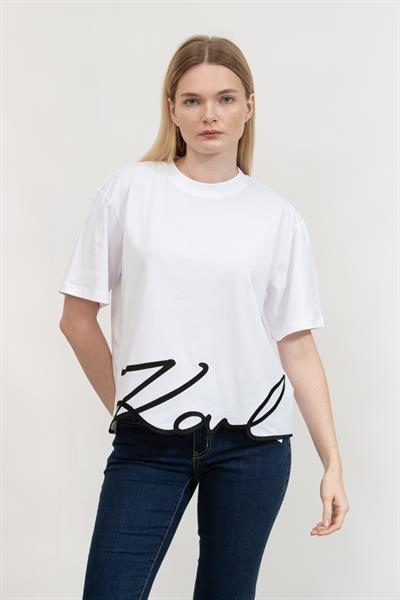 Karl Lagerfeld Kadın Bisiklet Yaka T-Shirt
