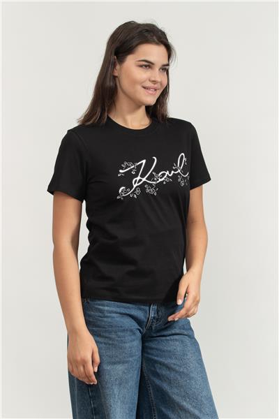 Karl Lagerfeld Kadın Bisiklet Yaka T-Shirt