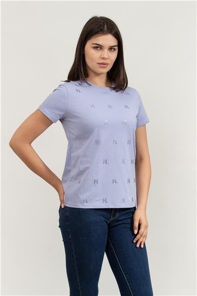 Karl Lagerfeld Kadın Bisiklet Yaka T-Shirt