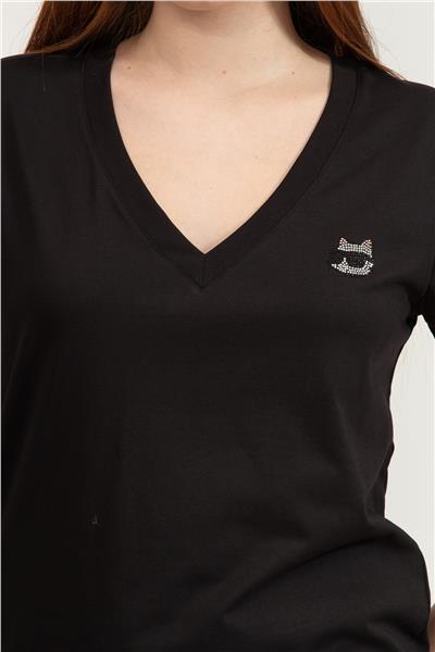 Karl Lagerfeld Kadın Bisiklet Yaka T-Shirt