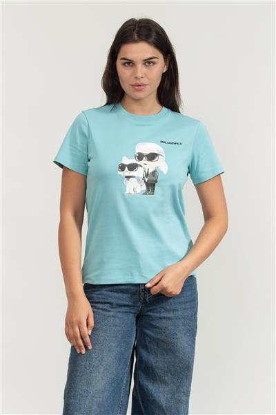 Karl Lagerfeld Kadın Bisiklet Yaka T-Shirt