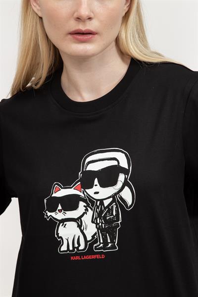 Karl Lagerfeld Kadın Bisiklet Yaka T-Shirt