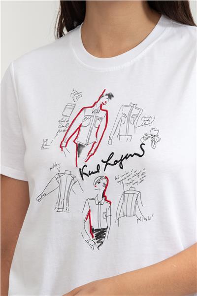 Karl Lagerfeld Kadın Bisiklet Yaka T-Shirt