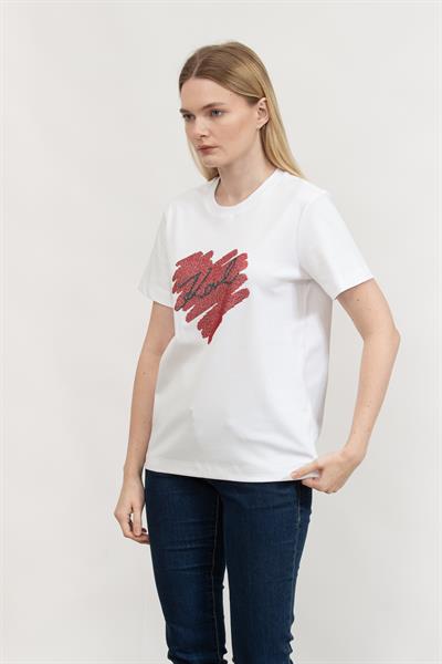 Karl Lagerfeld Kadın Bisiklet Yaka T-Shirt