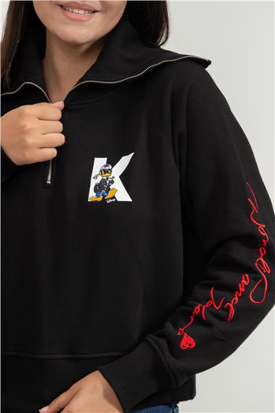 Karl Lagerfeld Kadın Fermuarlı Sweatshirt