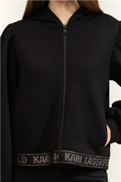 Karl Lagerfeld Kadın Fermuarlı Sweatshirt