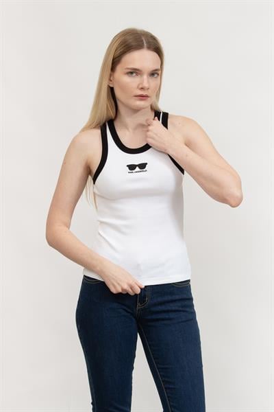 Karl Lagerfeld Kadın Kolsuz T-Shirt