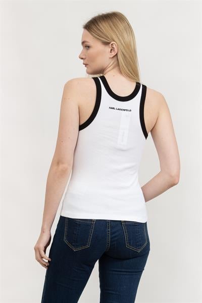 Karl Lagerfeld Kadın Kolsuz T-Shirt