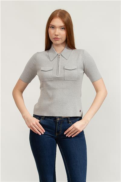 Karl Lagerfeld Kadın Polo Yaka T-Shirt