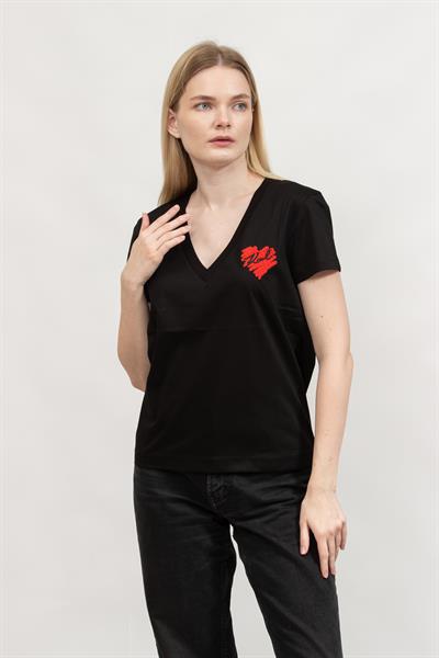 Karl Lagerfeld Kadın V Yaka T-Shirt