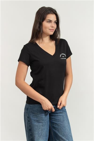 Karl Lagerfeld Kadın V Yaka T-Shirt