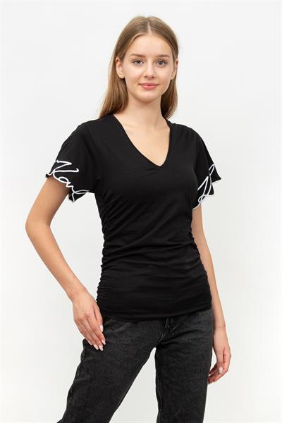 Karl Lagerfeld Kadın V Yaka T-Shirt