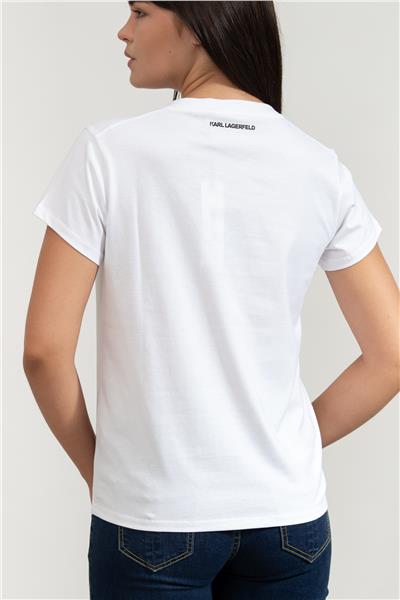 Karl Lagerfeld Kadın V Yaka T-Shirt