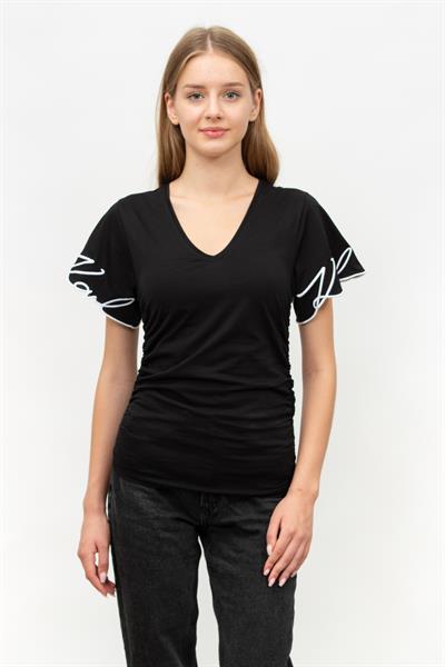 Karl Lagerfeld Kadın V Yaka T-Shirt