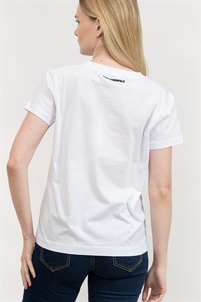 Karl Lagerfeld Kadın V Yaka T-Shirt