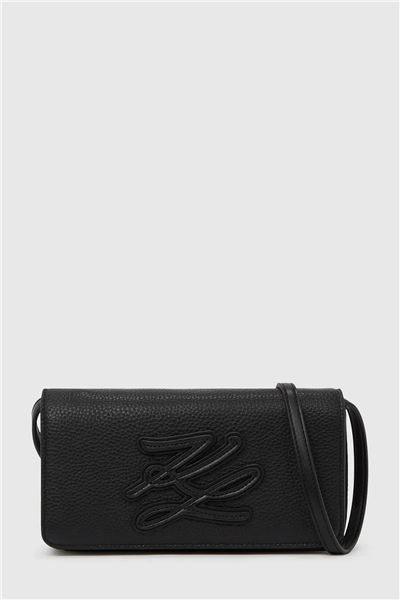 Karl Lagerfeld K/Autograph Patch Mini Flap Cb Kadın Mini Omuz Çantası Siyah