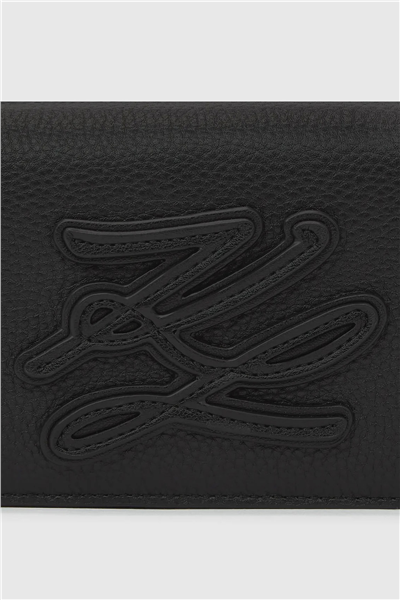 Karl Lagerfeld K/Autograph Patch Mini Flap Cb Kadın Mini Omuz Çantası Siyah
