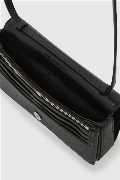 Karl Lagerfeld K/Autograph Patch Mini Flap Cb Kadın Mini Omuz Çantası Siyah