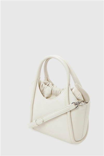 Karl Lagerfeld K/Autograph Patch Mini Tote Kadın Mini Omuz Çantası Beyaz