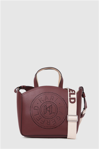 Karl Lagerfeld K/Circle Sm Kadın Mini Omuz Çantası Bordo