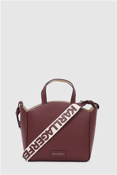 Karl Lagerfeld K/Circle Sm Kadın Mini Omuz Çantası Bordo