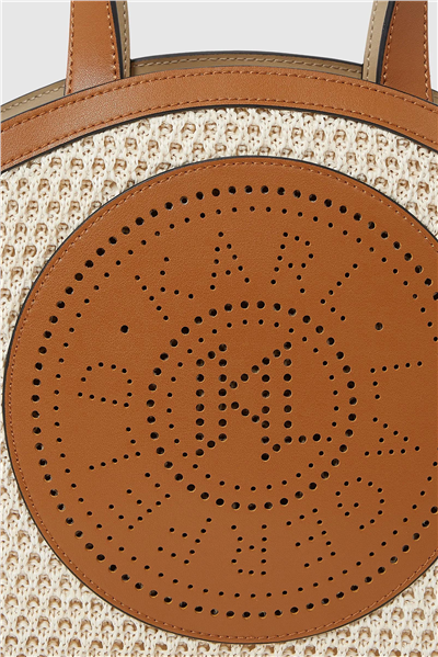 Karl Lagerfeld K/Circle Sm Tote Raffia Mesh Kadın Mini Omuz Çantası Çok Renkli