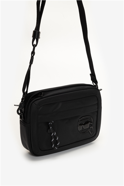 Karl Lagerfeld K/Ikon Nylon Tonal Print Erkek Reporter Çanta