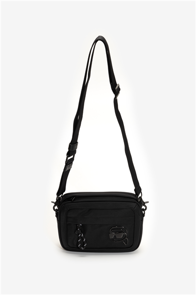 Karl Lagerfeld K/Ikon Nylon Tonal Print Erkek Reporter Çanta