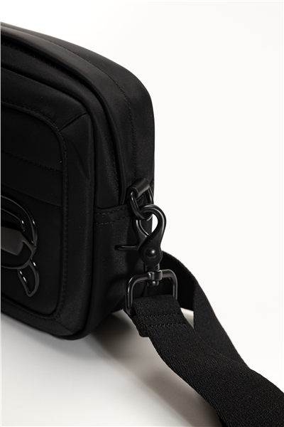 Karl Lagerfeld K/Ikon Nylon Tonal Print Erkek Reporter Çanta