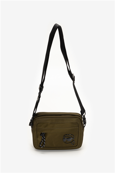 Karl Lagerfeld K/Ikon Nylon Tonal Print Erkek Reporter Çanta