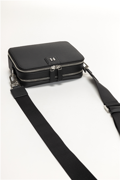 Karl Lagerfeld K/Monogram Leather Erkek Reporter Çanta