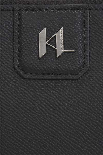 Karl Lagerfeld K/Monogram Leather Erkek Reporter Çanta Siyah