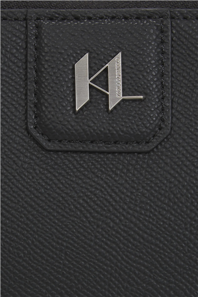 Karl Lagerfeld K/Monogram Leather Erkek Reporter Çanta Siyah