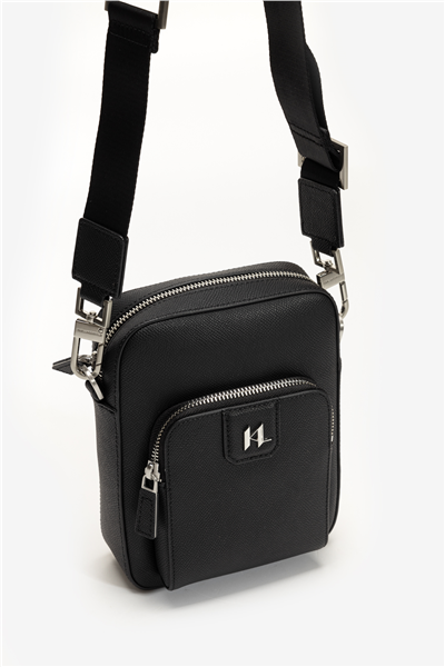 Karl Lagerfeld K/Monogram Leather Erkek Reporter Çanta