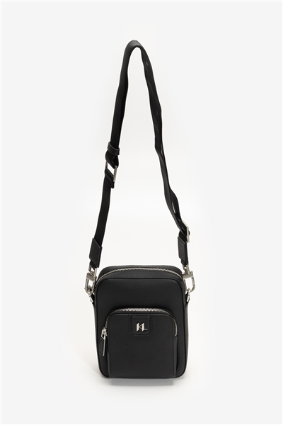 Karl Lagerfeld K/Monogram Leather Erkek Reporter Çanta