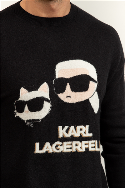 Karl Lagerfeld Knit Crewneck Erkek Triko