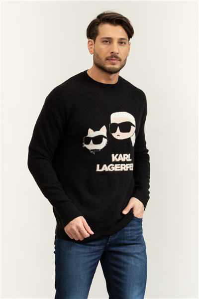 Karl Lagerfeld Knit Crewneck Erkek Triko