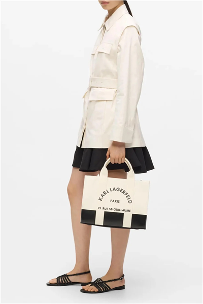 Karl Lagerfeld K/Rsg Square Md Tote Col. Blk Kadın Omuz Çantası Siyah