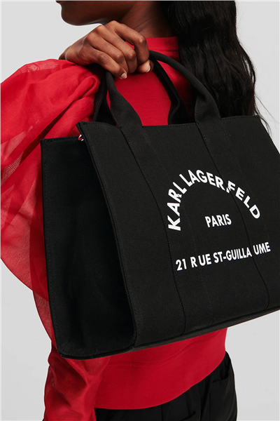 Karl Lagerfeld K/Rsg Square Medium Tote Kadın Omuz Çantası Siyah