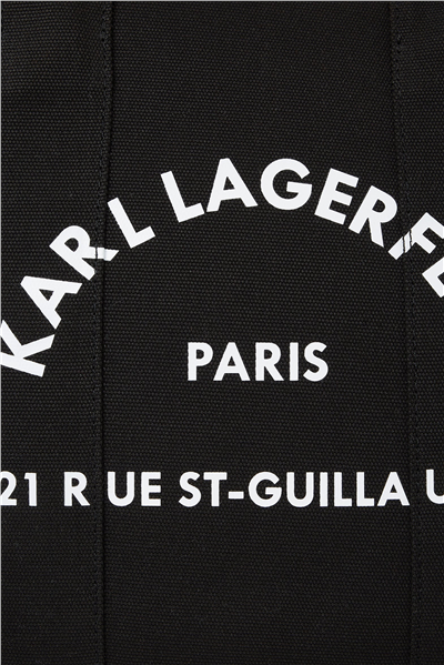Karl Lagerfeld K/Rsg Square Medium Tote Kadın Omuz Çantası Siyah
