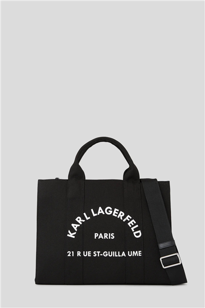 Karl Lagerfeld K/Rsg Square Medium Tote Kadın Omuz Çantası Siyah