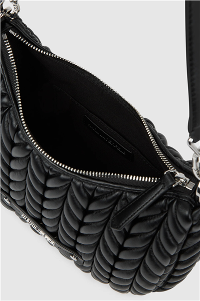 Karl Lagerfeld K/Weave SM Hobo Kadın Mini Omuz Çantası Siyah