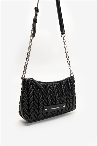 Karl Lagerfeld K/Weave SM Zip Crossbody Kadın Mini Omuz Çantası