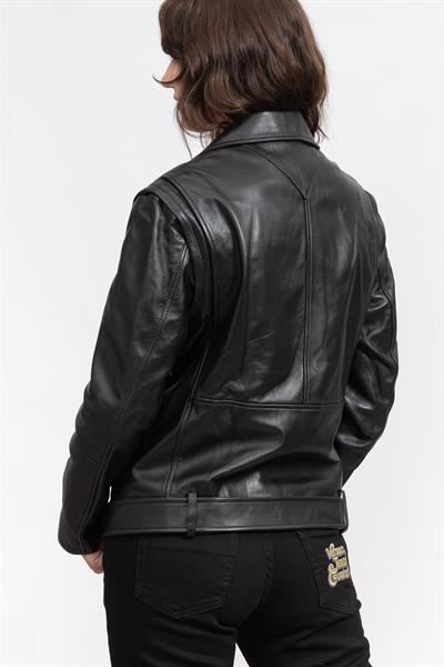 Karl Lagerfeld Leather Kadın Mont